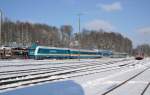 ALX mit 223 066 bei der Einfahrt in Marktredwitz, am 28.01.11