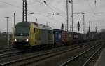 ER 20-004 am 4.2.11 mit containerzug in Duisburg-Bissingheim