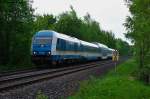 223 062 mit ALX 84121 von Hof Hbf nach Mnchen Hbf kurz vor Marktredwitz, 21.05.2011