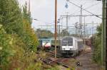 berfhrung Desiro, Teil 2 : am 19/08/2011 um 17.27 Uhr verlsst der Siemens EuroRunner 20-2007 mit den soeben aus Belgien berfhrten Desiro-Triebzgen wieder Aachen-West in Richtung Herzogenrath.