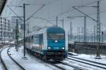 223 065 am 28.01.12 mit dem Alx nach Oberstdorf/Lindau an der Donnersbergerbrcke in Mnchen