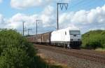 Nachschuss der 223 156, die am 01.06.2012 mit einem Gterzug nach Emden fuhr.