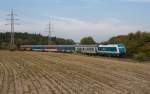 223 065 hatte am 6.Oktober 2012 den R/ALX 352 von Prag nach Mnchen am Haken.
Das Bild entstand nrdlich von Regenstauf.