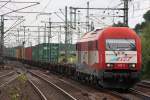 EVB 420 11 am 31.7.12 mit einem Containerzug in Hamburg-Harburg.