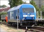 253 014-9 rangiert vor dem Seehafen Stralsund.