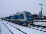 223 063 steht mit dem ALX am 18.01.13 in Marktredwitz Richtung Hof.