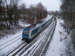 223 063 mit dem ALX bei der Einfahrt in Marktredwitz am 15.02.13. Weiter geht es dann nach Mnchen.