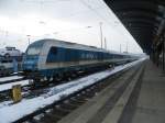 Ein Alex-Zug steht am 20.02.13 abgestellt im Hofer HBF.