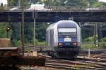 Ein Nachschuss von der Lok Siemens PCW7 ER20-2007  fhrt als Lokzug aus Aachen-West in Richtung Aachen-Hbf,Kln bei der Ausfahrt aus Aachen-West bei Regenwolken am 25.8.2013.