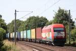 EVB 420 13 am 22.7.13 mit einem Containerzug in Hamburg-Moorburg.