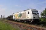 PCT Altmann 223 155 mit leeren Autotransportwagen im Hafengebiet von Cuxhaven am 26.05.14