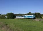 Die 223 063 mit einem ALEX nach Prag am 07.06.2014 unterwegs bei Milavče.