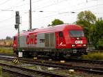 Am 21.09.2014 Rangierfahrt die 270080 von der OHE Cargo in Stendal.