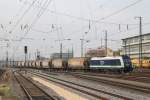 223 152 durchfährt mit einem Ganzzug den Hauptbahnhof von Regensburg in Richtung Ostbahnhof, aufgenommen am 30. Oktober 2014.