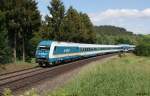 223 068 mit einem ALEX nach München Hbf bei Lengenfeld/Reutlas nahe Marktredwitz.