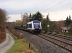 223 152 zu sehen am 10.11.15 mit einem Leerautozug in Plauen/V.