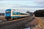 223 069 mit ALX 84110 von München Hbf nach Hof Hbf bei Oberteich, 11.03.2015