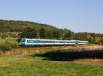 Die 223 069 mit einem ALEX nach Hof am 27.08.2016 unterwegs bei Lengenfeld.