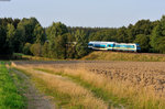 223 068 mit dem ALX84121 von Hof Hbf nach München Hbf bei Oberteich, 11.09.2015