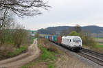 223 143 der SETG mit DGS52638 von Hamburg nach Wiesau kurz vor Pechbrunn, 22.04.2016