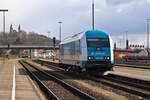 alex 223 064 rangiert nach der Zugvereinigung in Schwandorf in die Abstellung.
