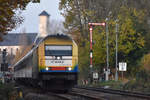 BRLL ER20-013 ( Bodo-Lok ), unterwegs für ALEX, nähert sich von München kommend dem Zielbahnhof Lindau (16.11.2019)