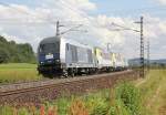 Eines der Highlights am 10.07.2012 im Maintal war die PCW 7 (223 081-1) mit vier belgischen E-Loks am Haken in Fahrtrichtung Norden.