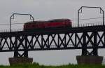 zwei 225 Dieselloks bei Leerfahrt vom Gterbahnhof Montzen nach Aachen West auf dem Viadukt Moresnet (B) 