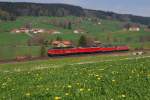 232 413 + 330 und 225 024 + 026 bei Ellenberg (22.04.2009)