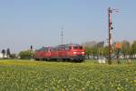 225 031 und 225 030 als Tfzf 63845 am Einfahrsignal von Alttting. Aufgenommen am 19.04.2011. Am Osterwochenende wird das Signal leider abgebaut, da dann das neue ESTW in Betrieb genommen wird.