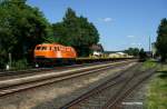 225 100	 der BBL fuhr am Sonntag, 21.07.2013 mit einem Gleisbauzug durch Pechbrunn nach Marktredwitz.	
