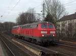 225 133-8 mit Schwestermaschiene als LZ bei der durchfahrt des Hp Bochum Hamme.