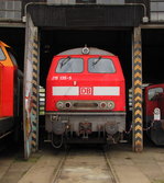 ex DB 215 135-5 (92 80 1225 135-3 D-LUW) am 30.04.2016 beim Eisenbahnfrühling in den Geraer Eisenbahnwelten.
