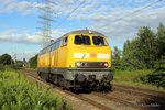 225 010-8 von DB-Bahnbau in Herne-Unser-Fritz in Richtung Gelsenkirchen unterwegs. Lieben Gruß zurück an den Tf. 04.07.2016
