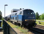 Mit einem Kesselzug stand die EGP 225 802,am 07.Juni 2020,im Bahnhof Sternberg.