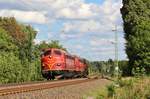 MY 1149 (227 008-0, MY 1155 (227 010-6)von Altmark-Rail und 214 025 fuhren am 19.08.17 von Haldensleben nach Hartmannshof. Hier ist die Fuhre bei Plauen/V. zu sehen.