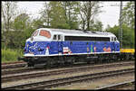 Am 29.04.2022 war die Weihnachtslok von Altmark Rail 1149 zu Gast im Bahnhof Hasbergen.
Während der Mittagspause hielt ich die Lok um 11.15 Uhr im Bild fest.