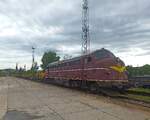 Cargo Logistik Rail, NoHab 1138, 9280 1227 004-9 D-CLR �bernimmt einem Schienezug im Holzbahnhof Gera am 31.5.2026