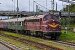 D-AMR 227 009-8 (MY 1151) zog am 20.09.2026 ihren Sonderzug (VBV 93578) vom L�becker Konstinkai/ Konstinbahnhof (ALKO) kommend in den L�becker Hbf (AL).