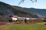 Strabag My 1142 mit dem 1142 DPE 91498 (Mainz Bischofsheim-Alpirsbach) am Esig Hausach. 27. Dezember 2009