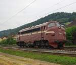Optisch unscheinbar dafr akustisch unberhrbar: Nohab 1155 kam am 23.07.2010 Lz in Richtung Norden durch Ludwigsau-Friedlos.
