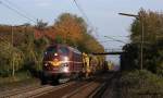 My 1138 mit einem Bauzug am 27.10.2011 in Ahlten.