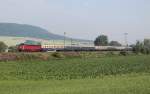 227 005-6 der BSBS mit einem Sonderzug bei Beulshausen am 05.07.2015