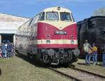 Die historische ehemalige Regierungszuglok 118 552, heute bei der ITL besch�ftigt, auf der Ausstellung zum Dampfloktreffen Dresden 2026 auf der Zwickauer Stra�e