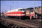 Parade am 26.10.1996 im BW Arnstadt: Diesellok der DR 118749
