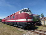 Uwe Adam 118 578-4 am 01.08.2020 beim Sommerfest des Thüringer Eisenbahnvereins in Weimar.