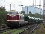 MEG 201 (ex DR V180) der Mitteldeutschen Eisenbahn GmbH am 20.08.2006 eingesetzt im Zuge der Gleiserneuerung in Datteln.