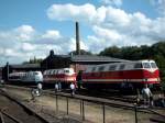 Parade der 118 Dieselloks im SEM Chemnitz am 29.08.04
