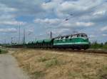  ITL  118 002 fhrt am 20.06.2008 zwischen Clau/Nl. und Lbbenau/Spreewald mit seinem Gterzug.