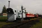 118 141-1 und 118 782-2 mit dem Klima Schneepflug am 22.08.09 im SEM-Chemnitz-Hilbersdorf.